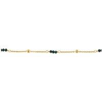BIG METAL LONDON Women's CARINA STAINLESS STEEL ANKLET in Green | Size: 22 cm