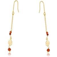 BIG METAL LONDON Women's PAMELA STAINLESS STEEL EARRINGS in Red | Size: 5 cm