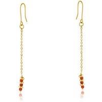 BIG METAL LONDON Women's DONNA STAINLESS STEEL EARRINGS in Red | Size: 5 cm