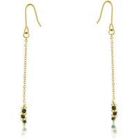 BIG METAL LONDON Women's DONNA STAINLESS STEEL EARRINGS in Green | Size: 5 cm