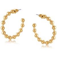 BIG METAL LONDON Women's LOUISE BALL SHAPED HOOP EARRINGS in Gold | Size: 3 cm