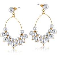BIG METAL LONDON Women's MARGOT STATEMENT DROP EARRINGS in Silver | Size: 4 cm