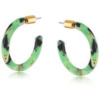 BIG METAL LONDON Women's ILONA RESIN SKINNY EARRINGS in Green | Size: 2 cm