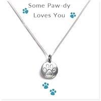 Aye Do Gifts Women's Some Paw-dy Loves You - Necklace & Gift Card in Silver | Size: 18 inches