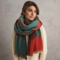 My Posh Shop Women's Christmas Square Check Sequin Winter Scarf