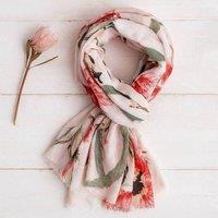 My Posh Shop Women's Blush Thistle Sketch Scarf in Pink
