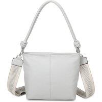 Fontanella Fashion Women's Velora PU Leather Shoulder Hobo Bag with Braided & Canvas Strap in Light Grey