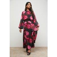 Oasis Women's Boho Long Sleeve Maxi Dress in Floral | Size: 10