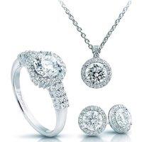 Diamonfire Women's 1312691902165 Jewellery Set in Silver