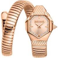 Just Cavalli Women's Snake Watch Rose Gold Color Case & Dial SS Bracelet