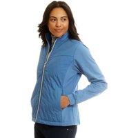Island Green Women's Padded Quilted Golf Jacket in Bright Blue | Size: Medium