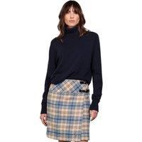 Celtic & Co Women's Geelong Wool Slouch Turtleneck Sweater in Dark Navy | Size: Large
