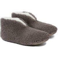 Celtic & Co Women's Teddy Soft Sole Bootee Slippers in Mid Grey | Size: 5