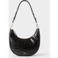 OSPREY LONDON Women's The Piper Mini Leather Shoulder Bag in Black