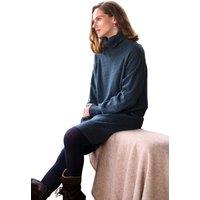 Celtic & Co Women's Geelong Turtleneck Midi Dress in Turquoise | Size: Large