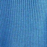 HOXTON GAL Women's V-Neck Fisherman Rib Knit Jumper in Blue | Size: Medium