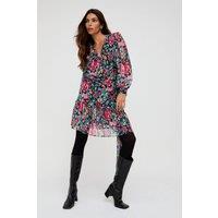 Lily and Lionel Women's Flora Wraparound Floral Print Mini Dress In Multi | Size: 12