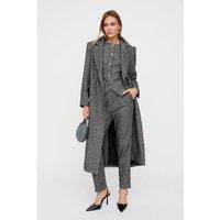 Lily and Lionel Women's Jakki Tailored Herringbone Coat In Grey | Size: 14