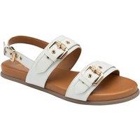 Ravel Women's 'Sorbie' Leather Slingback Sandals in White | Size: 7