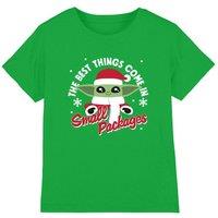 Star Wars Christmas Snowflakes Kids T-Shirt in Dark Green | Size: 3-4 Years