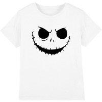 The Nightmare Before Christmas Jack Face White Kids T-Shirt White | Size: 5-6 Years