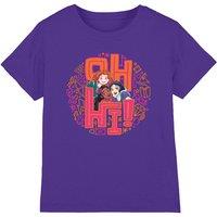 Disney Princess Oh Hi Merida, Moana & Snow White kids t-shirt in Purple | Size: 12-13 Years