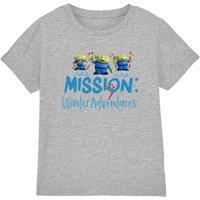 Toy Story Mission Winter Adventure Aliens At Christmas Kids T-Shirt Light Grey | Size: 5-6 Years