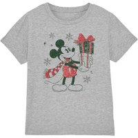 Disney Mickey Mouse Christmas Presents Kids T-Shirt in Light Grey | Size: 12-13 Years