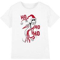 Disney The Nightmare Before Christmas Jack Santa Kids T-Shirt in White | Size: 5-6 Years