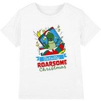 Toy Story Rex Roarsome Christmas T-Shirt in White | Size: 7-8 Years