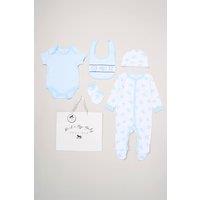 Rock a Bye Baby Boy's Cotton 5-Piece Baby Gift Set in Blue | Size: 0-3 m