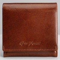 Gino Ferrari Men's Coin Wallet & Note Section + 4 CC, Unique RFID Italian Leather, Cognac in Tan