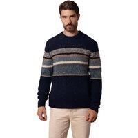Celtic & Co Men's Statement Donegal Wool Sweater in Mid Navy | Size: Large