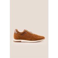 Oswin Hyde Men's Rory Classic Lace Up Sneakers in Tan | Size: 11