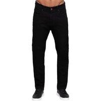 Enzo Men's Actiflex Tapered Jeans in Black | Size: 30R