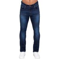 Enzo Men's Actiflex Tapered Jeans in Dark Blue | Size: 38R