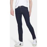 Monkee Genes Men's Skinny Fit Mid-Rise Denim Jeans in Dark Indigo | Size: 28L