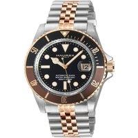 Haurex Italy Men's Eterno Automatic 42 mm Black/Brown Bezel Water Resistant 20ATM Divers Watch