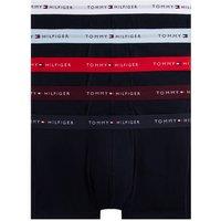 Tommy Hilfiger Men's Signature 5P Trunk White/Blue/Red/Navy/Burgundy | Size: Large