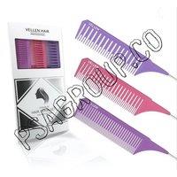 Vellen Weave Pin Tail Comb Set For Highlighting - 3 Pack - Purple/Pink in Purple
