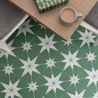 Quadrostyle Astra Emerald Wall & Floor Tile Vinyl Stickers pack of 4 in Green | Size: 300mm x 300mm