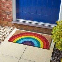 Marco Paul Multicoloured Coir Rainbow Nonslip Doormat 75x45cm | Size: Medium