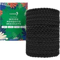 Tanness 12 Pack Mosquito Insect Repellent Bracelet in Black | Size: 1