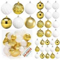 Pelle & Sol 36 Piece Christmas Decorations Bauble Set Shatterproof Xmas Pack 36