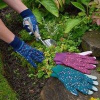 Marco Paul 3pck Cotton Grip Medium Gardening Gloves - Mushrooms