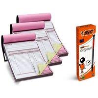 Bic Mechanical Writing Pencil 12x with Business Invoice Books 3x