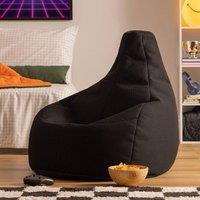 icon Gaming Performance Mesh Recliner Bean Bag in Black | Size: Medium