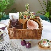 Madison & Mayfair Medium Wicker Hamper Basket - Honey in Light Brown