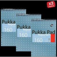 Pukka Reporter's Pad 160 Pages - Lined - 3 Packs