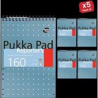 Pukka Reporter's Pad 160 Pages - Lined - 5 Packs